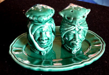 SET SALE E PEPE H7 CERAMICA ARTIGIANALE CON PIATTINO. VARI COLORI