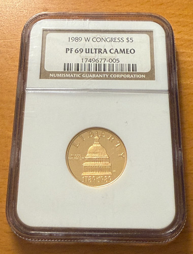1989 oro 5 dollari ngc - us,