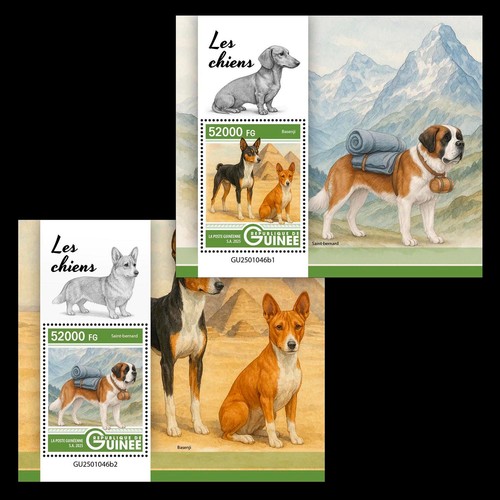 Francobolli cani basenji - francobolli, san
