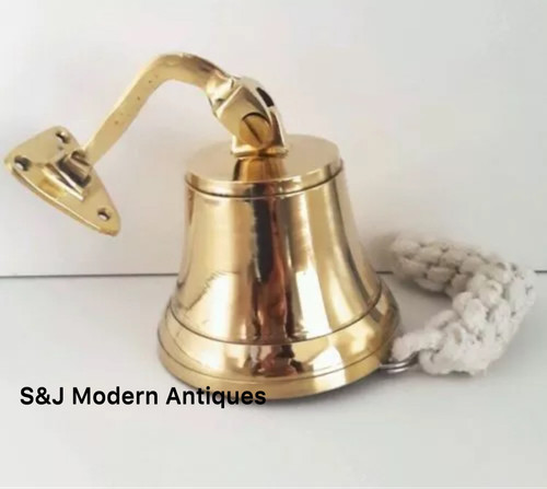 Antique brass wall bell - antique,