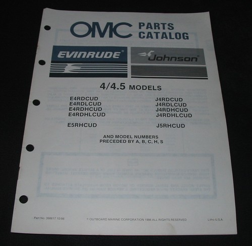 Parts catalog omc - catalog, evinrude