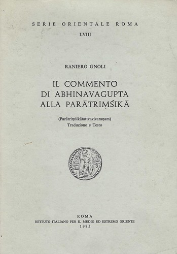 Commento abhinavagupta - il, di