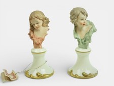 Coppia di statuine busto in