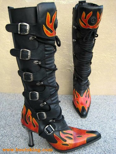 New rock boots mousse - boots, nero