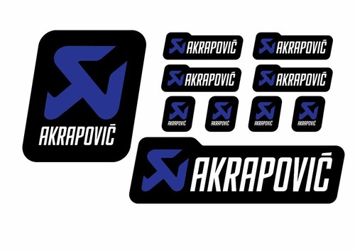 Kit adesivi akrapovic blu - 10,