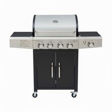 Barbecue Grill A Gas BBQ Da Giardino Esterno Picnic 5 fuochi 16 Kw giardino nero