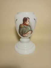 LAMPADA olio VETRO Opalino VINTAGE abat jour NAPOLEONE Antico 