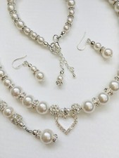 Set collana sposa goccia