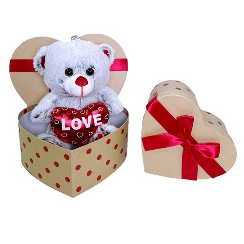 Orsetto cuore love 24cm orso - cuore,