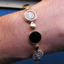 BRACCIALE CAMMEOLAVORATO A MANO Vintage Artigianale FIORI made in italy regalo speciale