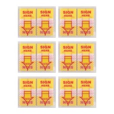 300  Firmati Qui con Dispenser Frecce Bandiera, 1 Pollice (Giallo) B8C4