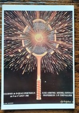 CARTE POSTALE TOURNOI DE TENNIS ST QUAY-PORTRIEUX 1980