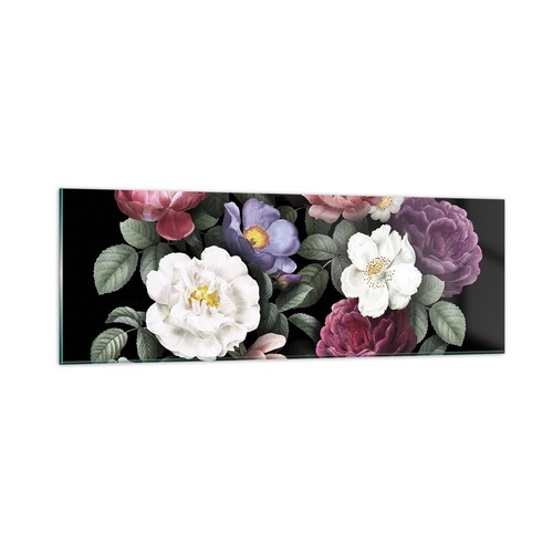 Quadro vetro 90x30cm fiori - quadro, su