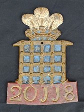 Targa in fusione di piombo a
