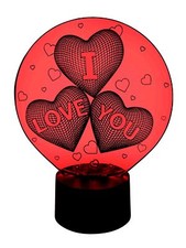 lampada led 3d originale cuore lampada da tavolo lampada da comodino luce casa 