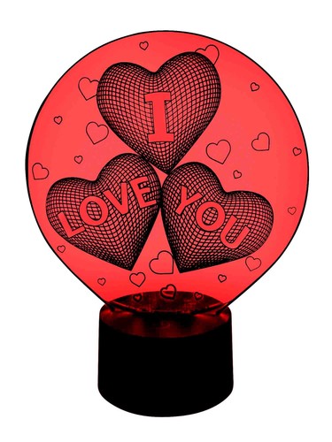 Lampada led originale cuore - 3d,