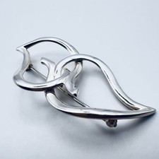 Tiffany & Co. Spilla doppia foglia argento sterling 925