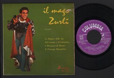 7" MAGO ZURLI' RACCONTA 4 FIABE PER BAMBINI LA REGINA DELLE API +3 COLUMBIA 1957