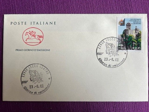 Italia 2001 busta fdc - busta,