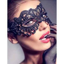 MASCHERA DONNA SEXY MASCHERINA IN PIZZO CARNEVALE COSTUME BAROCCO