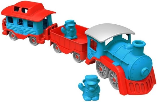 Portable blue train - set, with