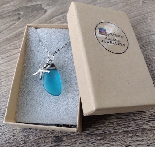 Collana vetro mare ciondolo - collana,