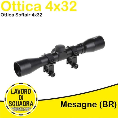 Ottica 4x32 softair nera - 4x32, theta