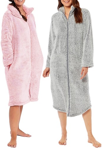 Accappatoio donna pile zip