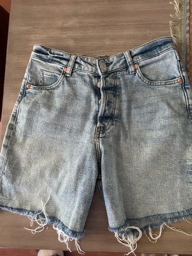 Womens button fly denim shorts - womens,