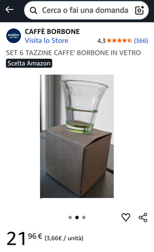 Set bicchierini caffè in - set, 6