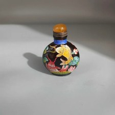 Antica collezione cinese Pechino, pura dipinta a mano, vetro, bottiglia tabacco da fiuto