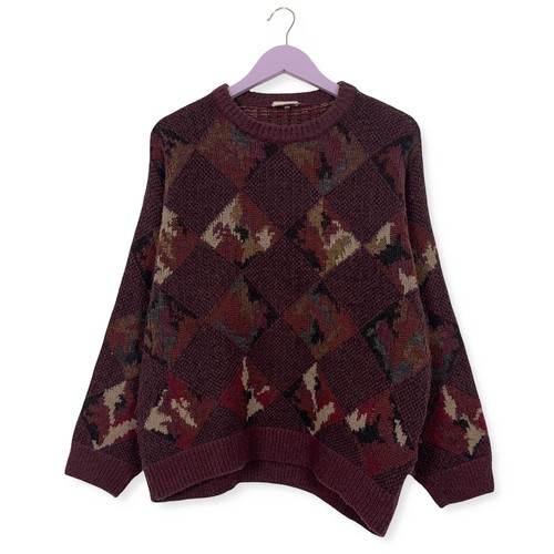 Maglione vintage bordeaux - maglione,