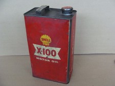 LATTA OLIO SHELL MOTOR OIL EPOCA OLD PER FIAT LANCIA ALFA ROMEO SCOOTER MOTO