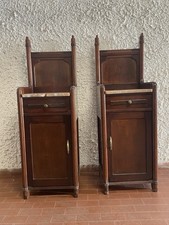 Coppia Comodini In Noce Fine