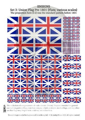 Flats ensigns set union flag - flats,