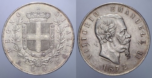 Lire 1872 milano - 1872, vitt
