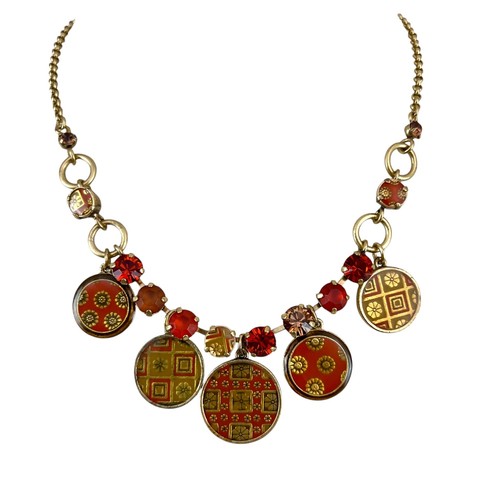 Collana con ciondolo arancio