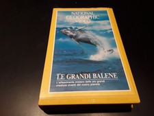 VHS FILM LE GRANDI BALENE NATIONAL GEOGRAPHIC VIDEOCASSETTA DA COLLEZIONE