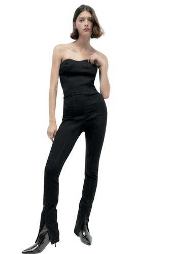 Tuta jeans donna - , nera
