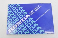 MANUALE USO E MANUTENZIONE HONDA CBX 500 F FII LIBRETTO ISTRUZIONI ORIGINALE
