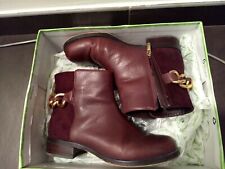 Stivaletti Sam Edelman tg 7 (ita 37) color burgundy in pelle e camoscio