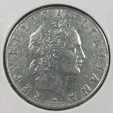 1956 Italy 50 Lire - Fine or