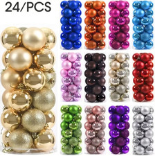 Addobbi Natale 24 Pz, Palline Decorative 30mm,vari colori decorazioni natalizie