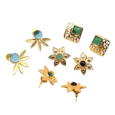 Orecchini fiore multi gemma