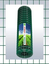 RETE METALLICA PLASTIFICATA h150cmX25MT RECINZIONE MAGLIA 5x7,5cm elettrosaldata