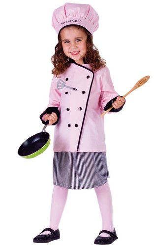 Costume chef bambina vestito - chef,