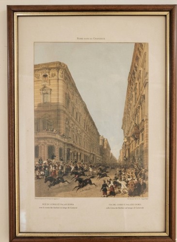 Stampa epoca corsa dei - stampa, d'epoca