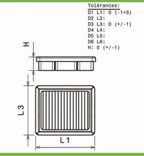 Filtre a air Green pour Land