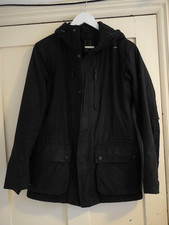 Barbour Giacca Cerata Uomo Cappuccio Fodera Trapuntata Ottime Condizioni Small