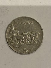 moneta 50 centesimi LEONI 1920